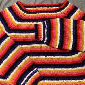 Rainbow Striped Sweater.